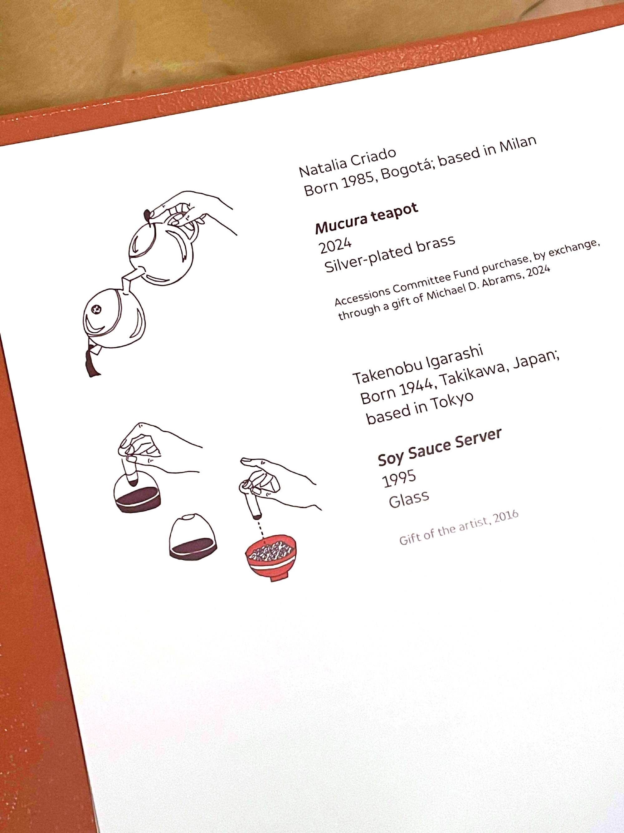 SFMOMA - Talbe Manners - description 